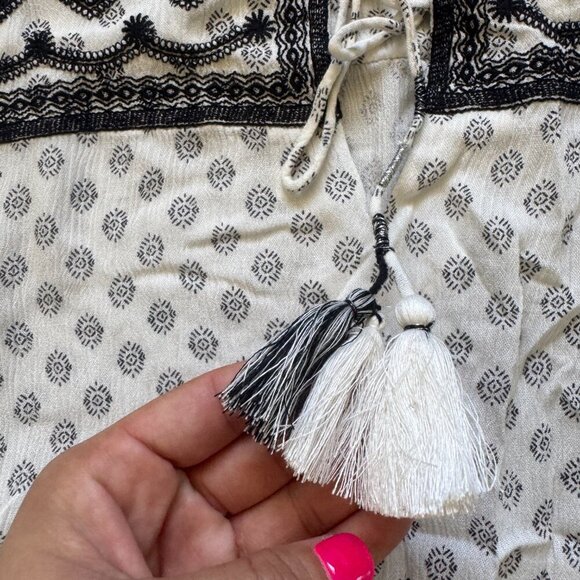 Cortefiel Boho Peasant Blouse – Size L - Picture 4 of 8